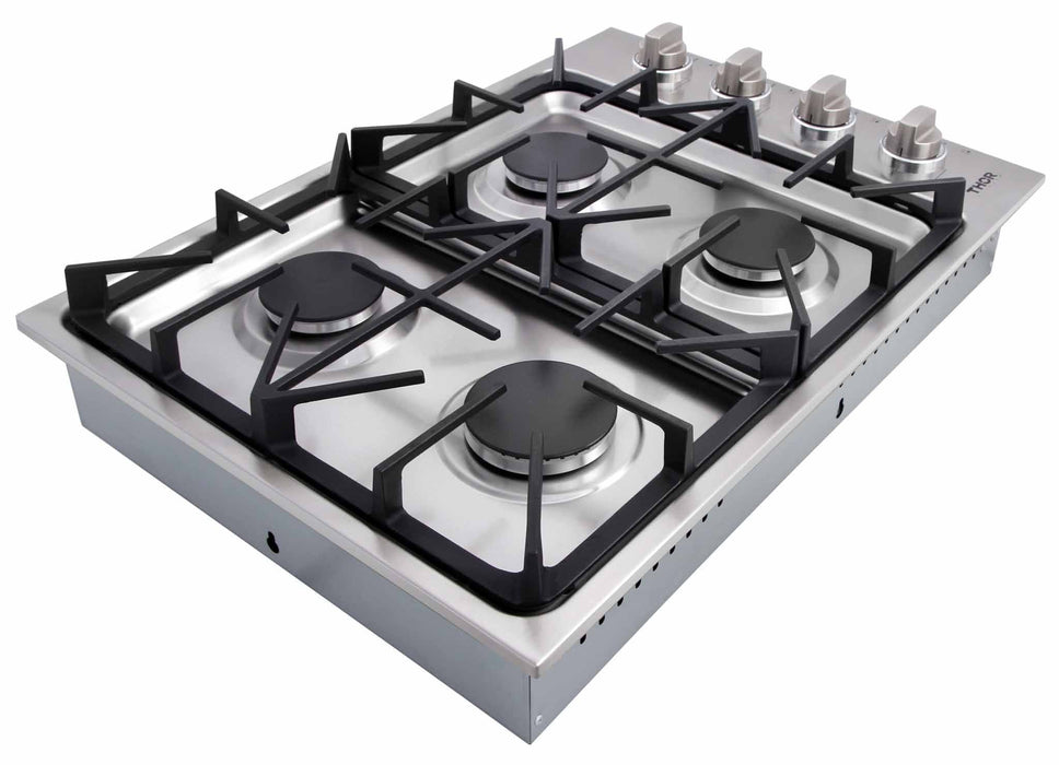 Thor Kitchen 30-Inch Professional Drop-In Gas Cooktop with Four Burners in Stainless Steel (TGC3001) Thor Kitchen