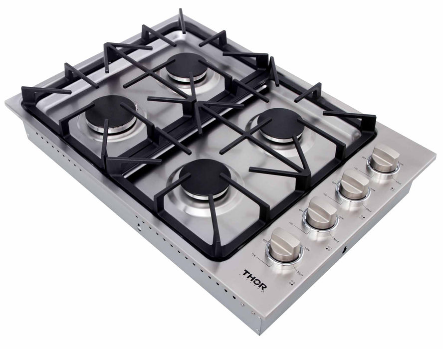 Thor Kitchen 30-Inch Professional Drop-In Gas Cooktop with Four Burners in Stainless Steel (TGC3001) Thor Kitchen