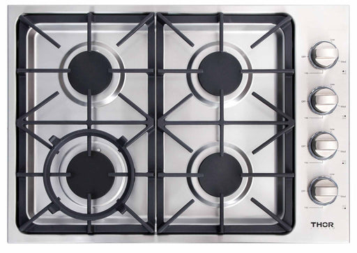 Thor Kitchen 30-Inch Professional Drop-In Gas Cooktop with Four Burners in Stainless Steel (TGC3001) Thor Kitchen