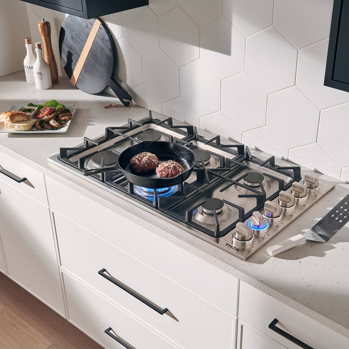 Thor Kitchen 36-Inch Professional Drop-In Gas Cooktop with Six Burners in Stainless Steel (TGC3601) Thor Kitchen
