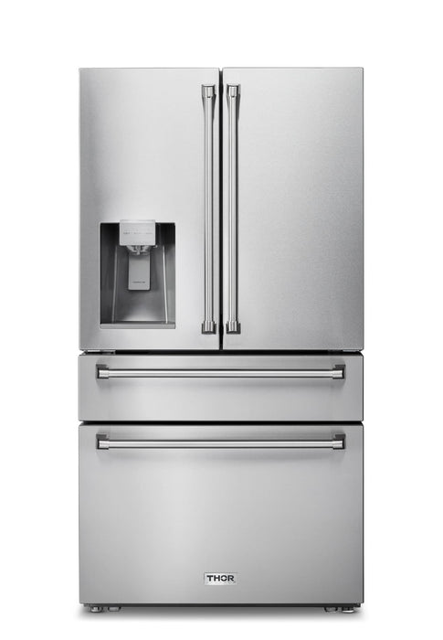 Thor Kitchen 36-Inch Professional French Door Refrigerator with Ice and Water Dispenser (TRF3601FD) Thor Kitchen