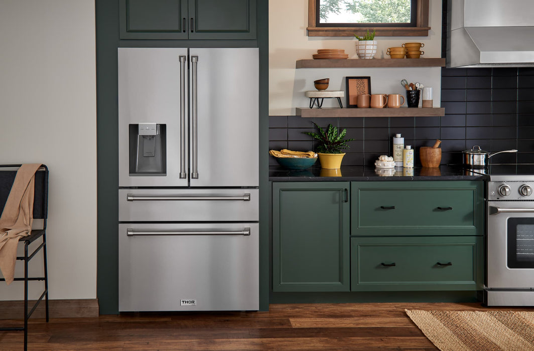 Thor Kitchen 36-Inch Professional French Door Refrigerator with Ice and Water Dispenser (TRF3601FD) Thor Kitchen