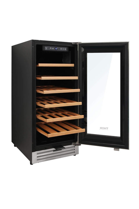 Thor Kitchen 15” Built-in Wine Cooler with 33-Bottle Capacity and Sabbath Mode (TWC1501) Thor Kitchen
