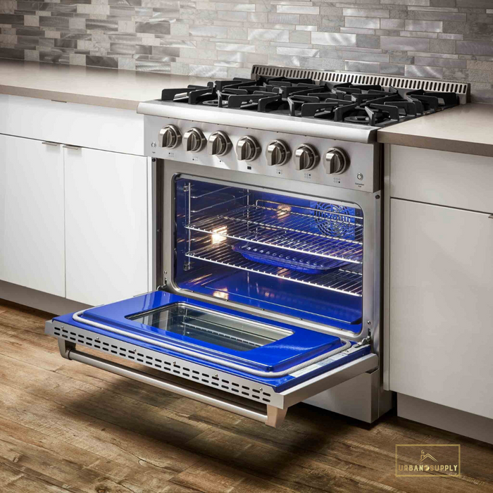Thor Kitchen 36-Inch 5.2 cu. ft. Professional Gas Range in Stainless Steel (HRG3618U) Thor Kitchen