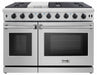 Thor Kitchen 48-Inch 6.8 cu. ft. Double Oven Gas Range in Stainless Steel (LRG4807U) Thor Kitchen