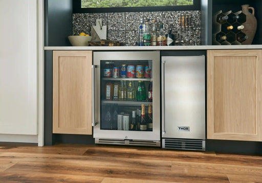 Thor Kitchen 24-Inch Undercounter Beverage Cooler in Stainless Steel - Right Hinge (TBR24U) Thor Kitchen