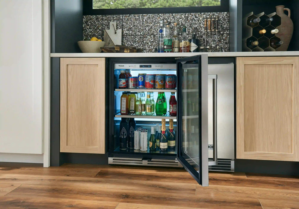 Thor Kitchen 24-Inch Undercounter Beverage Cooler in Stainless Steel - Right Hinge (TBR24U) Thor Kitchen