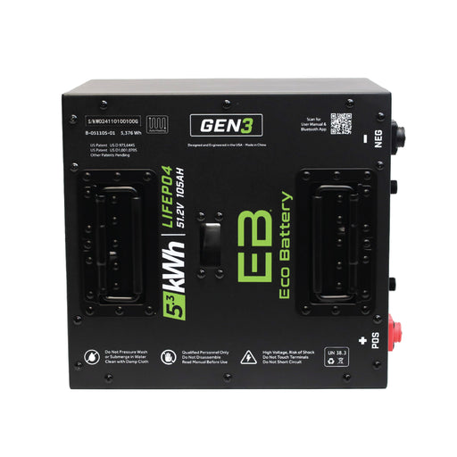 48V 105Ah LiFePO4 Battery - angle view
