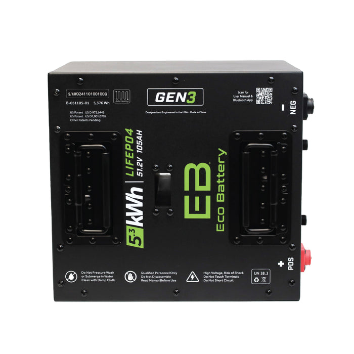 48V 105Ah LiFePO4 Battery - angle view
