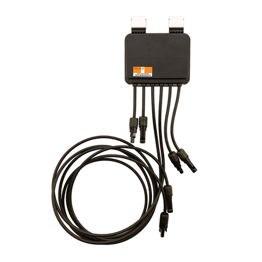 Tigo TS4-A-2F - Long Cable - 15A - TS4-A-2F dual module optimizer with integrated MC4 connectors and extended cable leads for solar panel installation.