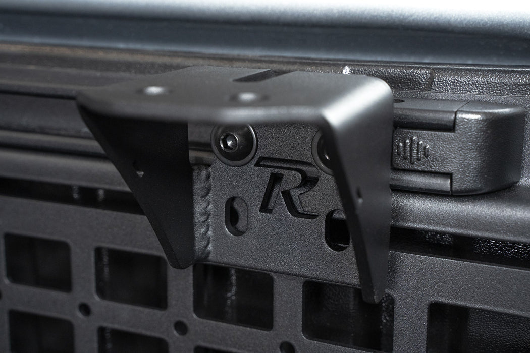 Rago Fabrication Universal & Toyota Bed Rail Accessory Mounting Bracket Pair – installed on vehicle, image 10 of 12