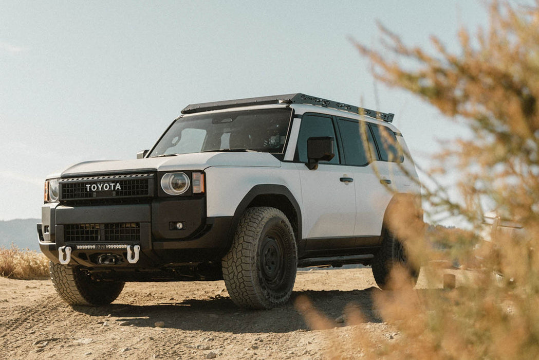 DV8 Offroad 2024-2026 Toyota Land Cruiser Centric Front Bumper – installed on vehicle, image 2 of 19