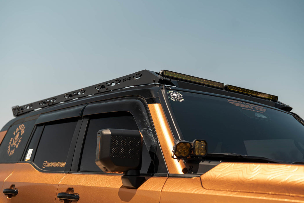 DV8 Offroad 2025-2026 Toyota Land Cruiser & Lexus GX 550 Roof Rack Light Mount – on the trail, image 5 of 10