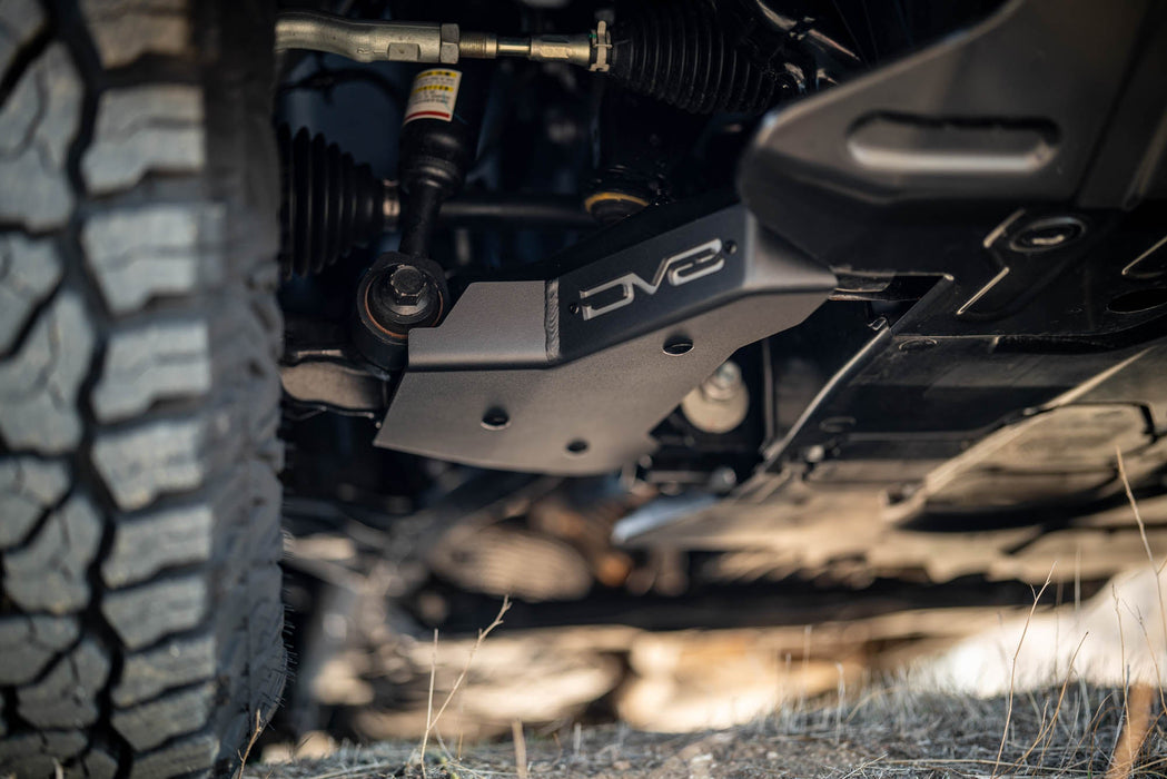 DV8 Offroad 2024-2026 Toyota Land Cruiser & 4Runner A-Arm Skid Plates – installed on vehicle, image 7 of 13