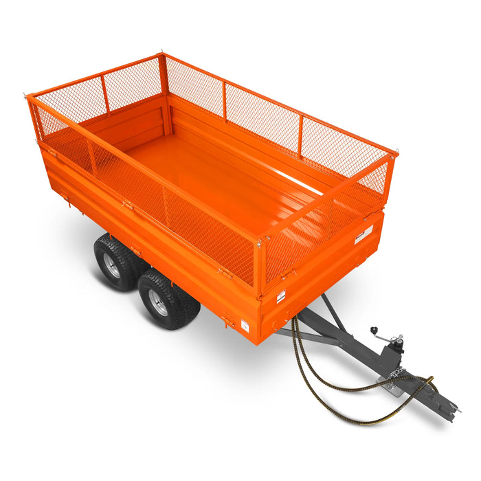 MechMaxx 2-Ton Capacity Heavy-Duty Dump Trailer,  DT4X8W — angle view