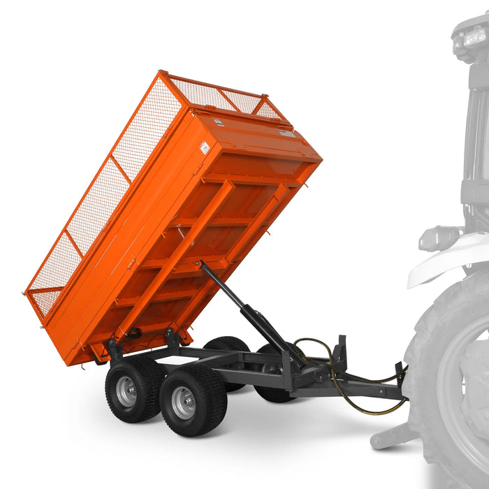 MechMaxx 2-Ton Capacity Heavy-Duty Dump Trailer,  DT4X8W — lifestyle view