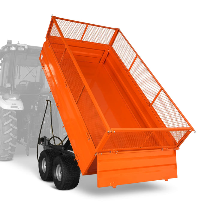 MechMaxx 2-Ton Capacity Heavy-Duty Dump Trailer,  DT4X8W — dimensions diagram