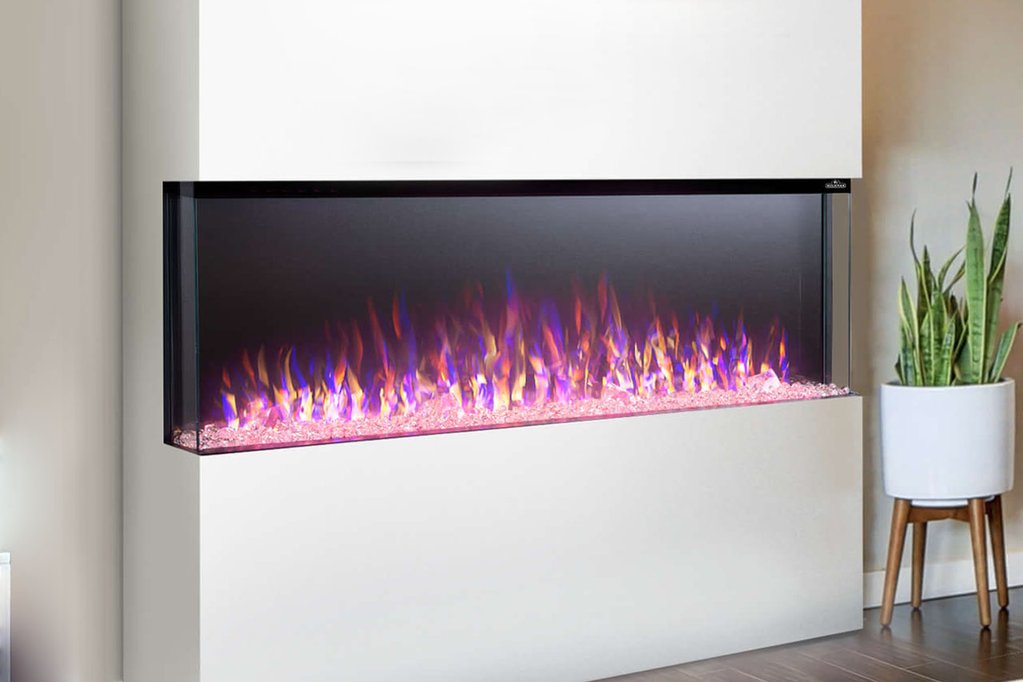 Napoleon Trivista Primis 50" 3 Sided Linear Electric Fireplace - NEFB50H-3SV - Dimensions