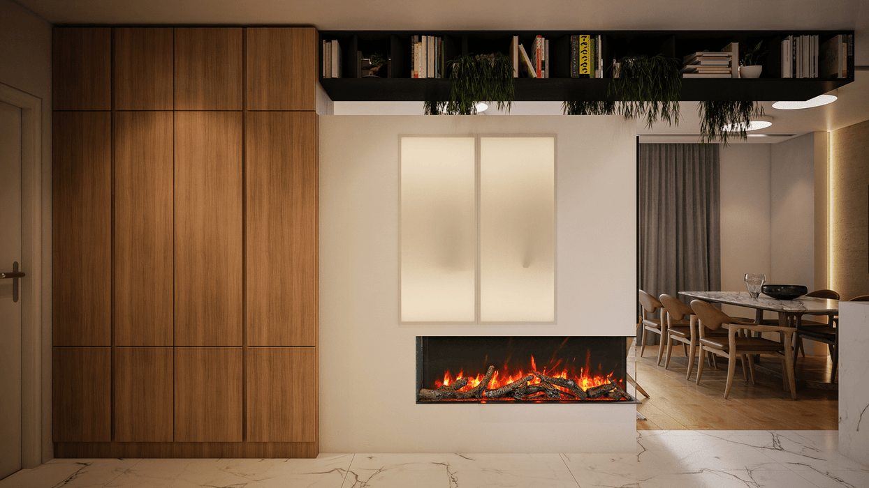 50" Electric Fireplace 50-TRV-SLIM-LUMINA - angle view