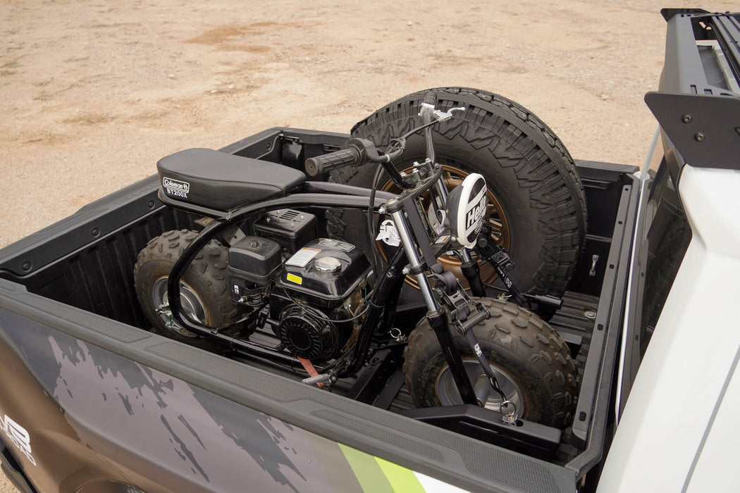 DV8 Offroad Truck Bed Universal Tire Carrier & Accessory Mount – installed on vehicle, image 14 of 19