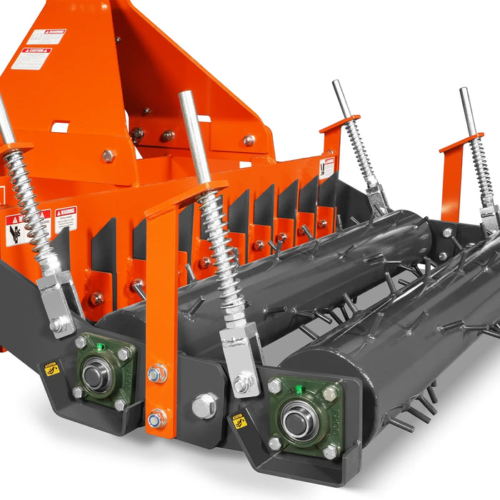 84" Heavy Duty Soil Pulverizer,  Double Spiked Roller,  29 Shanks,  Ca — dimensions diagram
