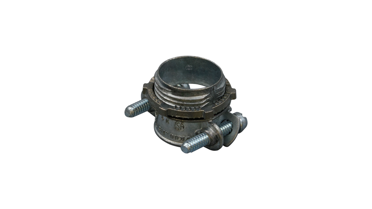 Twin-Screw Clamp Connector for Non-Metallic Cable, Zinc Alloy, Connects NM-B and Flexible Cord to Steel Enclosures - Urban Supply Inc