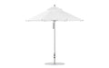 Ledge Lounger Premier Umbrella-9' Oct-Pulley — Silver Pole-Classic Ball Finial-Single Vent-STK-R099-White