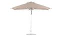 Ledge Lounger Premier Umbrella-8.5' Rec-Pulley — Silver Pole-Classic Ball Finial-Single Vent-STK-R126-Linen