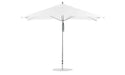 Ledge Lounger Premier Umbrella-8.5' Rec-Pulley — Silver Pole-Classic Ball Finial-Single Vent-STK-R099-White