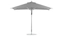 Ledge Lounger Premier Umbrella-8.5' Rec-Pulley — Silver Pole-Classic Ball Finial-Single Vent-STK-R138-Cadet Grey