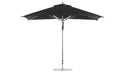 Ledge Lounger Premier Umbrella-8.5' Rec-Pulley — Silver Pole-Classic Ball Finial-Single Vent-STK-R103-Black