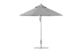 Ledge Lounger Premier Umbrella-9' Oct-Pulley — Silver Pole-Classic Ball Finial-Single Vent-STK-R138-Cadet Grey