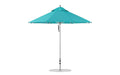 Ledge Lounger Premier Umbrella-9' Oct-Pulley — Silver Pole-Classic Ball Finial-Single Vent-STK-R171-Turquoise