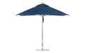 Ledge Lounger Premier Umbrella-10' Square-Pulley — Silver Pole-Classic Ball Finial-Single Vent-STK-R175-Captain Navy