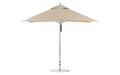 Ledge Lounger Premier Umbrella-10' Square-Pulley — Silver Pole-Classic Ball Finial-Single Vent-STK-R126-Linen