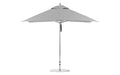 Ledge Lounger Premier Umbrella-10' Square-Pulley — Silver Pole-Classic Ball Finial-Single Vent-STK-R138-Cadet Grey