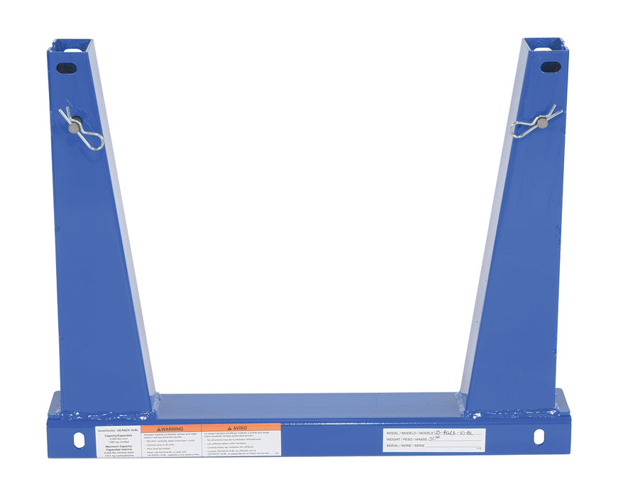 Vestil U-RACK-US10-BU portable steel stackable storage rack pair - view 3