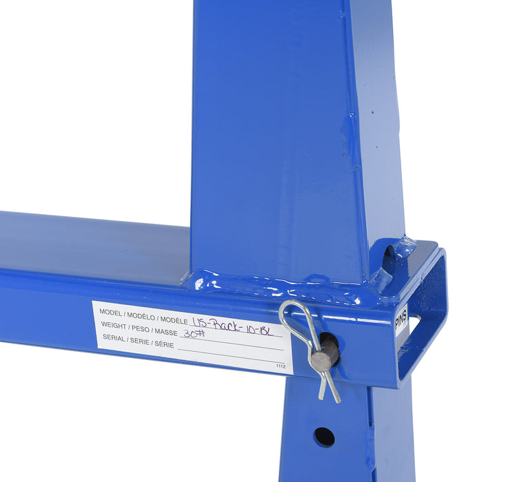 Vestil U-RACK-US10-BU portable steel stackable storage rack pair - view 8