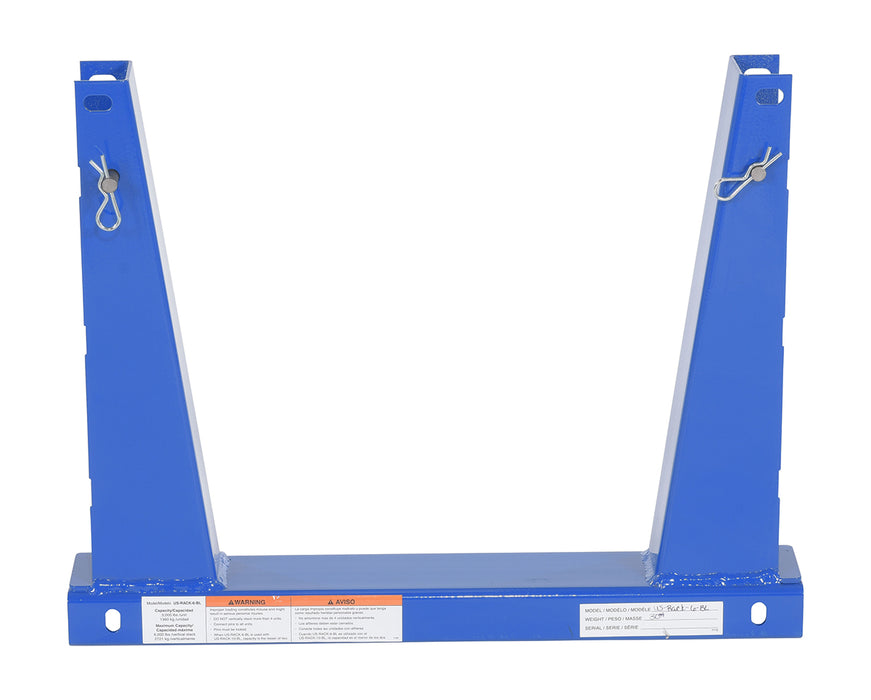 Vestil U-RACK-US6-BU portable steel stackable storage rack pair - view 3