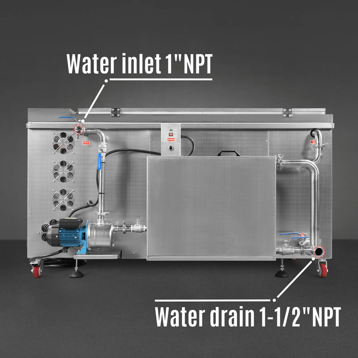 110Gal Industrial Ultrasonic Cleaner With Automatic Oil Skimmer 220V 3Ph