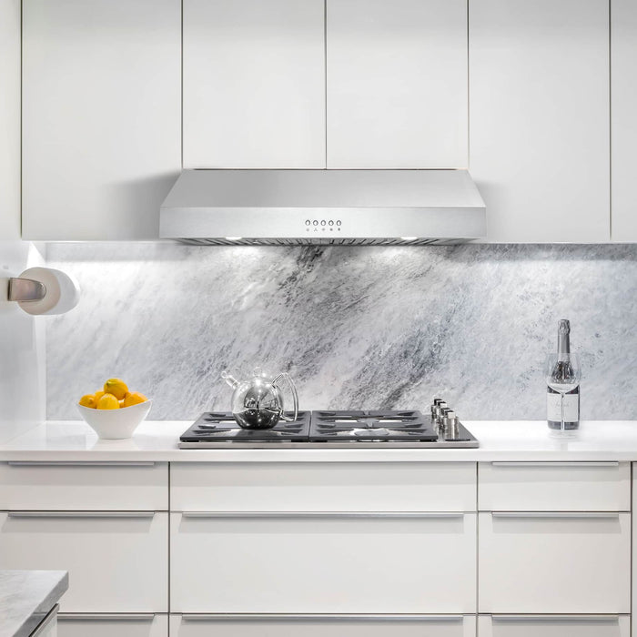 Cosmo 4-Piece Appliance Package - 30-Inch Electric Cooktop, Under Cabinet Range Hood, Wall Oven and Microwave in Stainless Steel (COS-4PKG-136) Cosmo