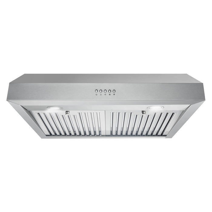 Cosmo 4-Piece Appliance Package - 30-Inch Electric Cooktop, Under Cabinet Range Hood, Wall Oven and Microwave in Stainless Steel (COS-4PKG-136) Cosmo
