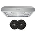 Cosmo 4-Piece Appliance Package - 30-Inch Electric Cooktop, Under Cabinet Range Hood, Wall Oven and Microwave in Stainless Steel (COS-4PKG-136) Cosmo