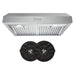 Cosmo 4-Piece Appliance Package - 30-Inch Gas Range, Under Cabinet Range Hood, Dishwasher and Refrigerator in Stainless Steel (COS-4PKG-254) Cosmo