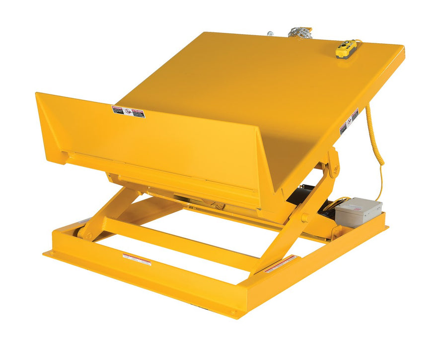 Vestil ULTT-4848-4-YEL115-1 steel ergonomic lift/tilt table - view 2