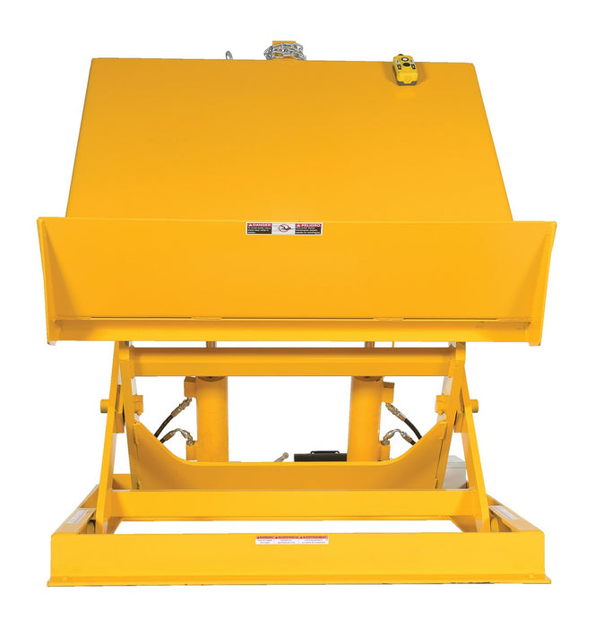 Vestil ULTT-4848-4-YEL115-1 steel ergonomic lift/tilt table - view 3