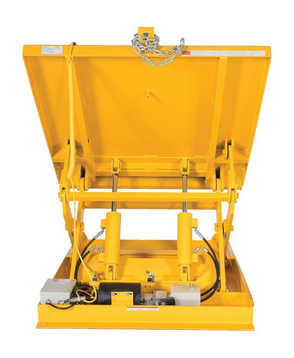 Vestil ULTT-4848-4-YEL115-1 steel ergonomic lift/tilt table - view 4