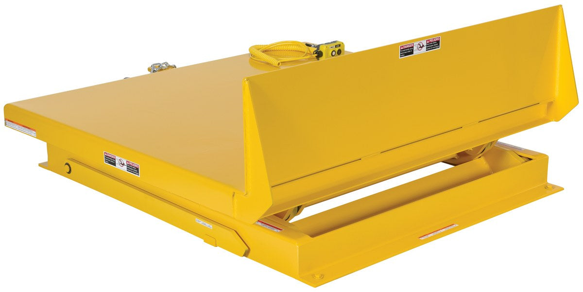 Vestil ULTT-5448-6-YEL460-3 Steel Ergonomic Lift/Tilt Table 54 in. x 48 in. 460 Volt 3 Phase 6,000 lb. Capacity Yellow