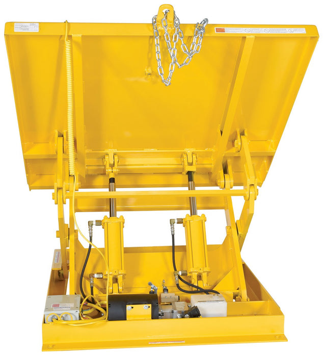 Vestil ULTT-5448-6-YEL460-3 steel ergonomic lift/tilt table - view 4