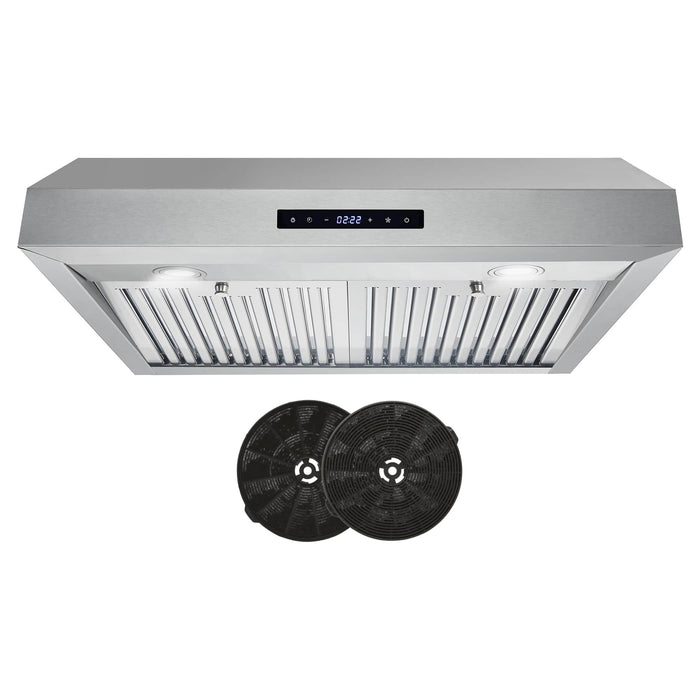 Cosmo 4-Piece Appliance Package - 30-Inch Gas Range, Under Cabinet Range Hood, Dishwasher and Refrigerator in Stainless Steel (COS-4PKG-255) Cosmo